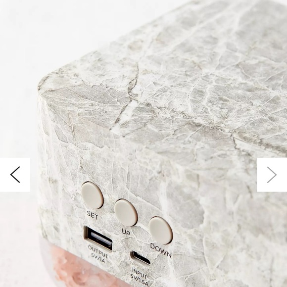 Gray Himalayan Salt Lamp Alarm Clock by Mahli - Picture 5 of 5